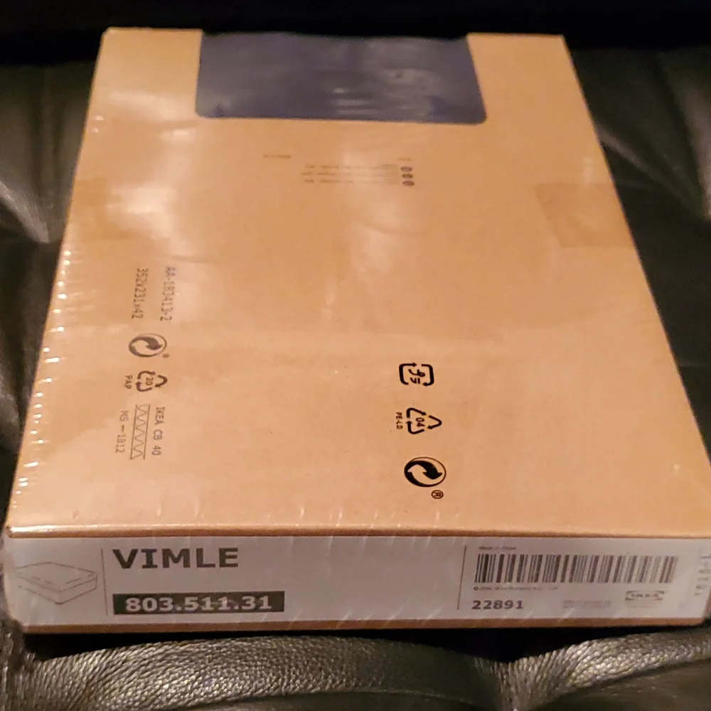 VIMLE Ottoman slipcover ORRSTA Black Blue 803.511.31